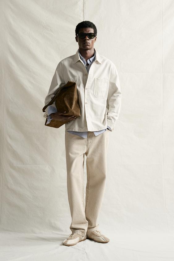 REGULAR-FIT-OVERSHIRT AUS CANVAS - Sandfarben von Zara - Bild 0