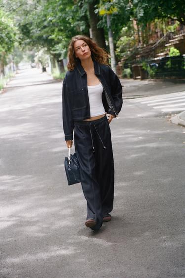 GERRIRAINOKO GALTZA BAKEROAK, Z1975 WIDE LEG JOGGER - Urdina, Zara-rena