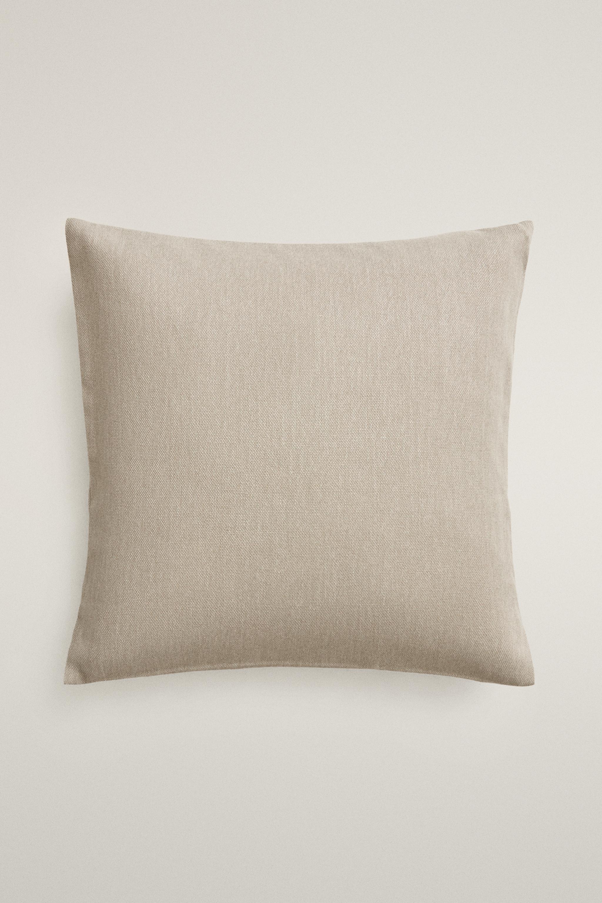 PLAIN CUSHION COVER — Light brown