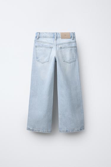 RIPPED WIDE LEG JEANS