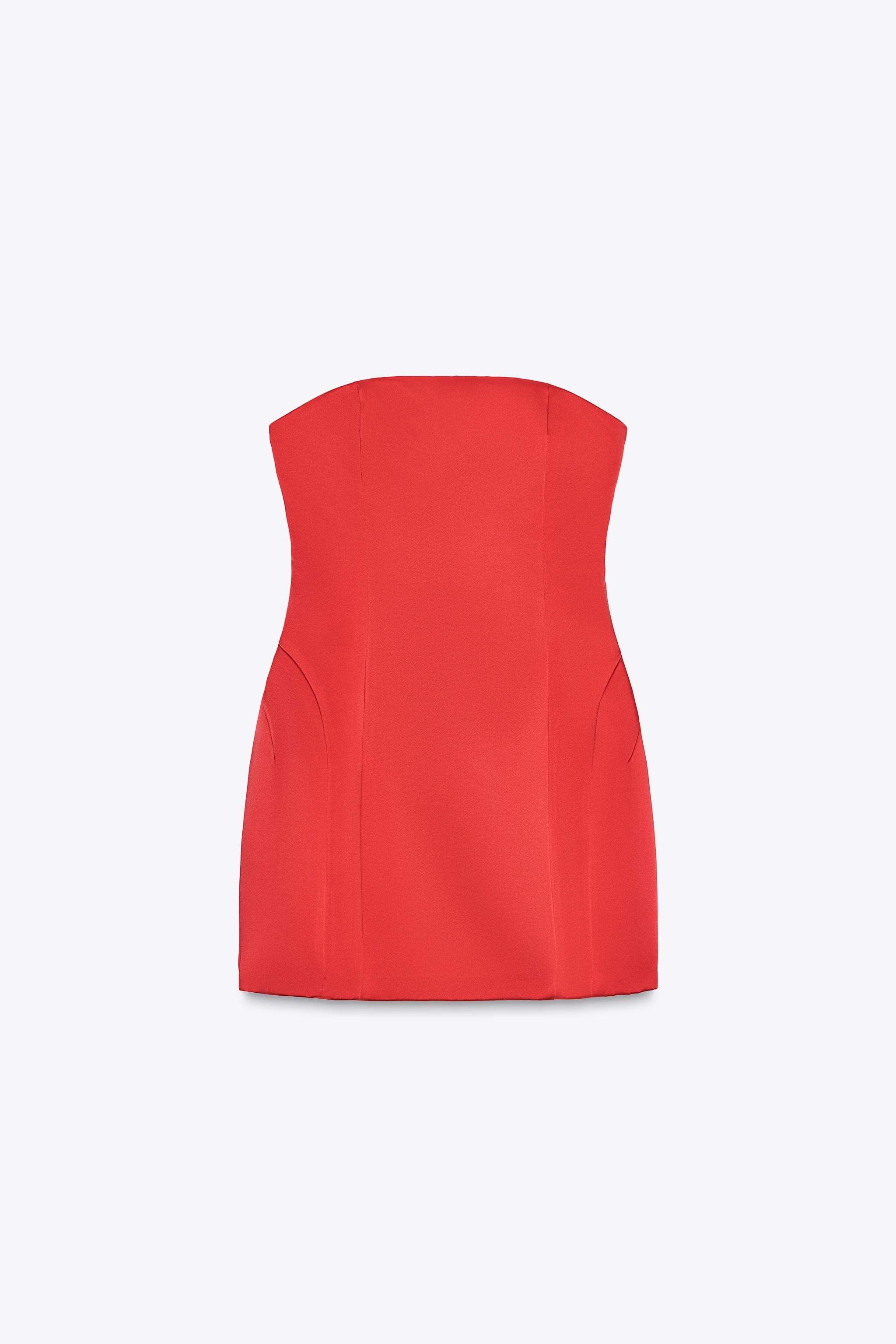 SATIN PLAYSUIT DRESS - Red | ZARA United States SATIN PLAYSUIT DRESS - Red | ZARA United States