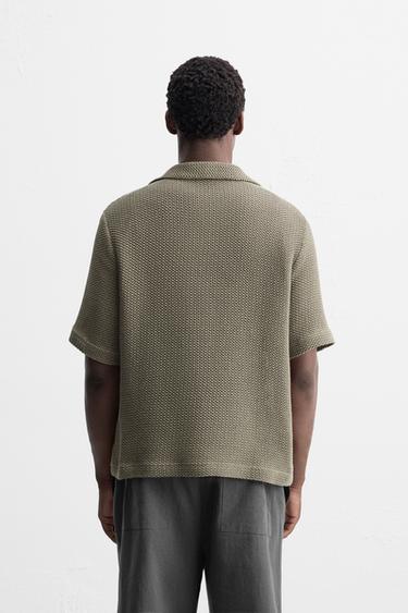OPEN TEXTURED SHIRT - Mink by Zara - Image 2