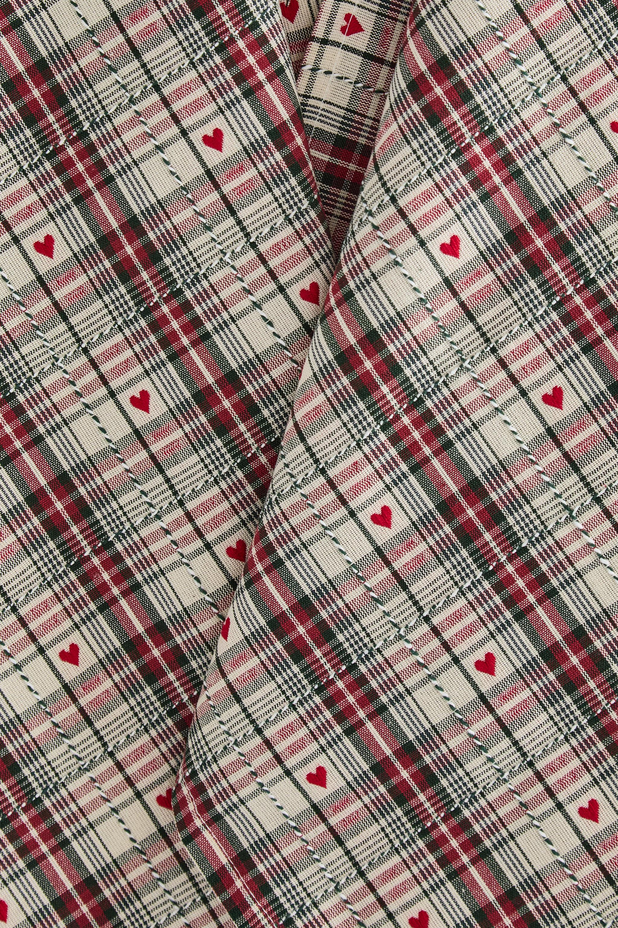 SET OF COTTON CHRISTMAS HEARTS KITCHEN TOWEL (SET OF 2)