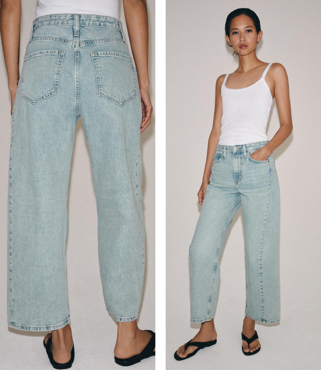 Zw Collection Ankle Relaxed Mid-Rise Jeans
