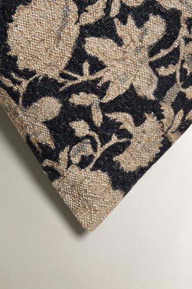 HOUSSE DE COUSSIN IMPRIMÉ FLEURI - Bleu de Zara - Image 1