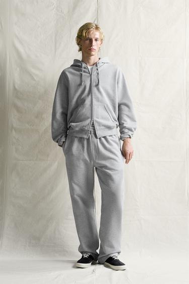 RELAXED FIT JOGGER TROUSERS - Grey marl by Zara
