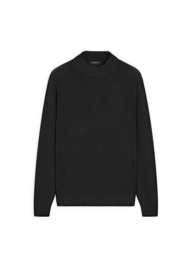 Zara Cotton blend knit sweater with mock turtleneck - Black