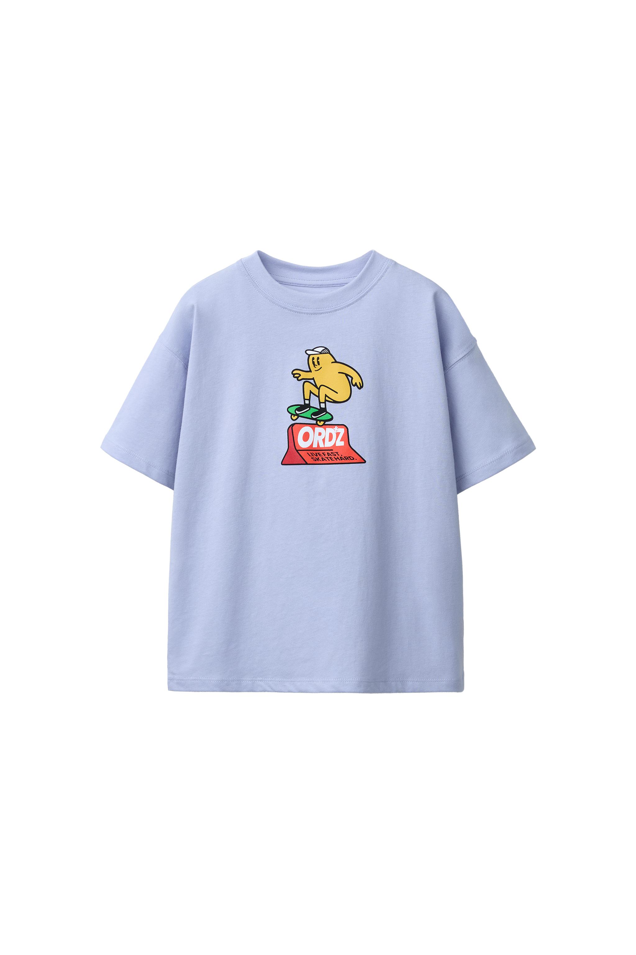 LOGO PRINT T-SHIRT - Light blue | ZARA United States