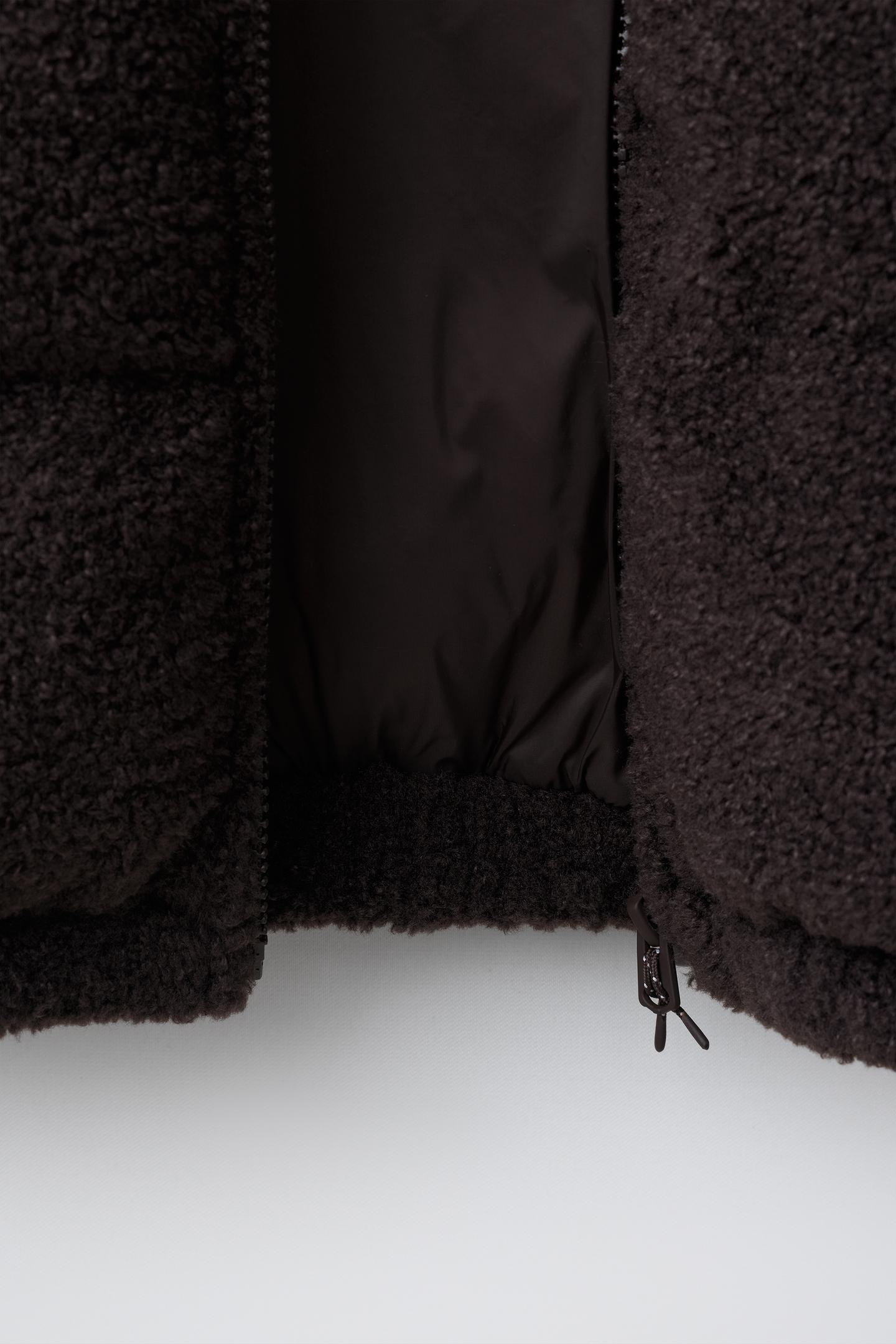 Детская куртка Zara Combined Quilted Shearling, цвет: Коричневый — фото 9
