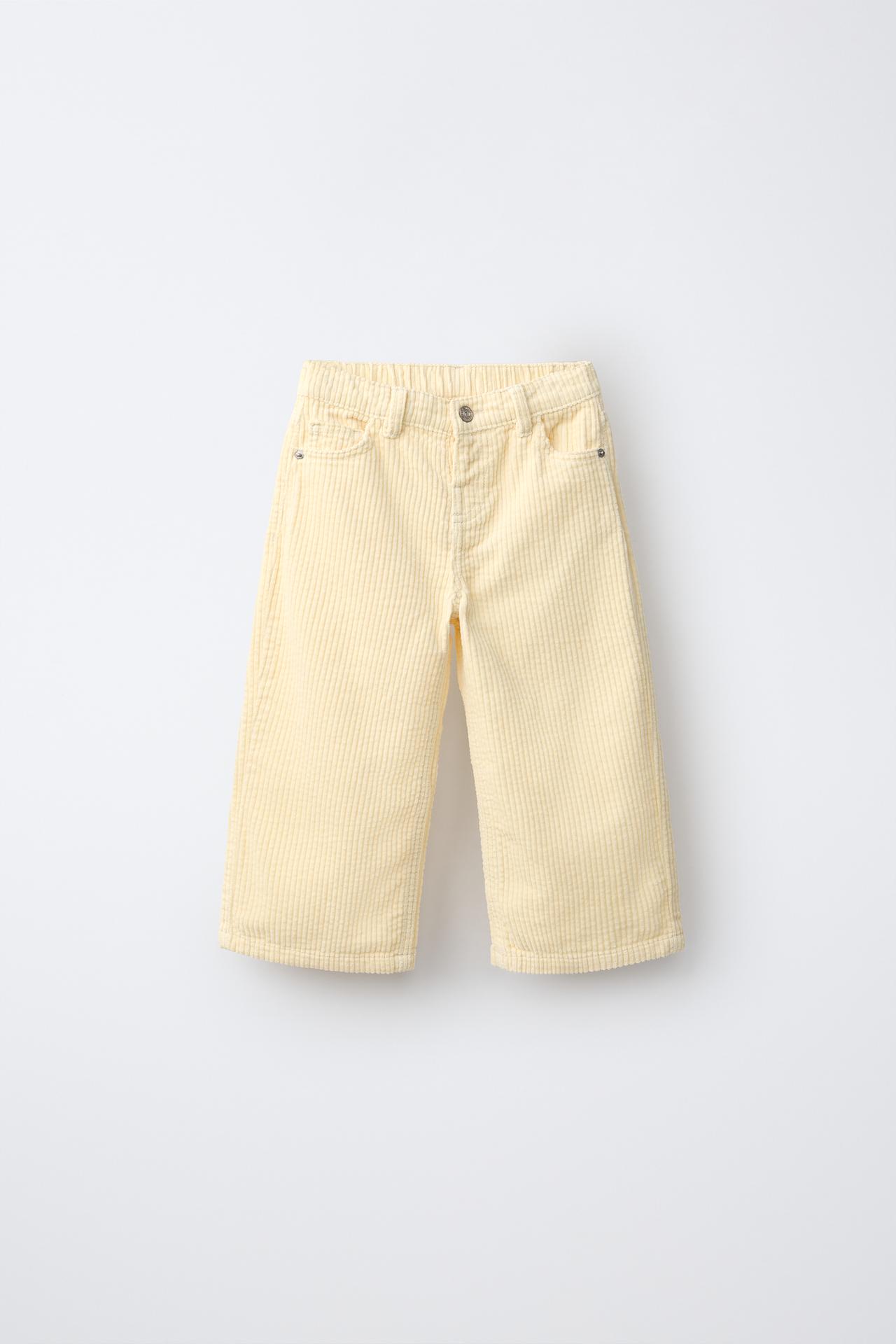 WIDE-LEG CORDUROY PANTS — Butter