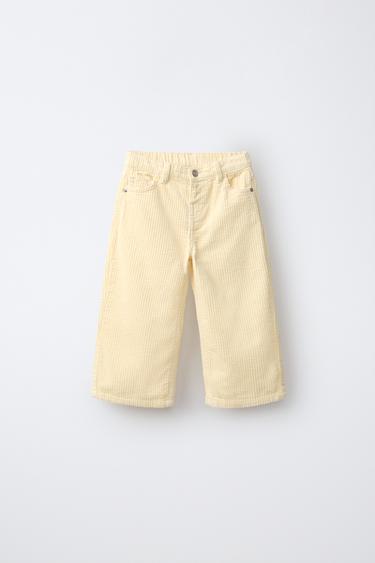 WIDE-LEG CORDUROY PANTS — Butter 1