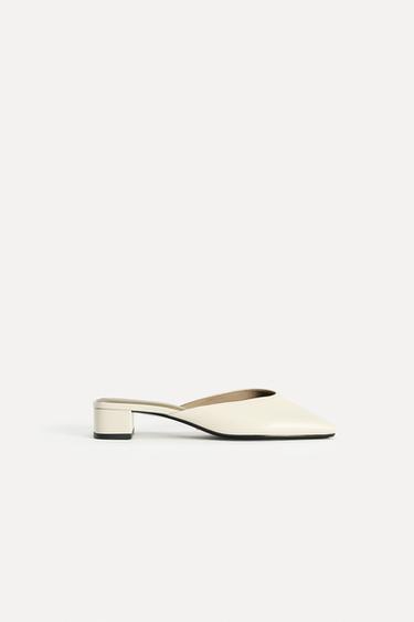 LEATHER HIGH-HEEL MULES 50TH ANNIVERSARY - White by Zara - Image 3
