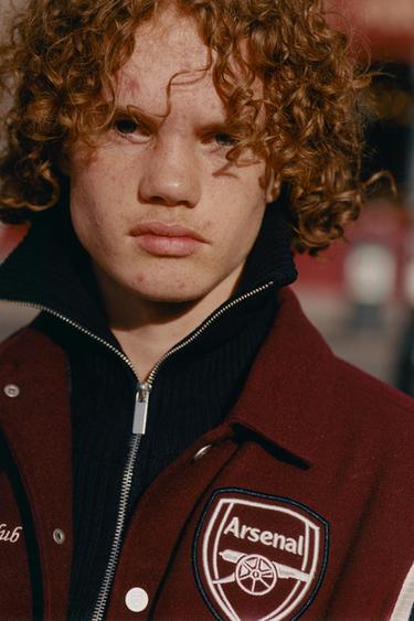 ARSENAL F.C. © WOOL EFFECT BOMBER JACKET - Burgundy by Zara