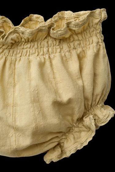 EMBROIDERED LACE BRIEFS - Olive green by Zara