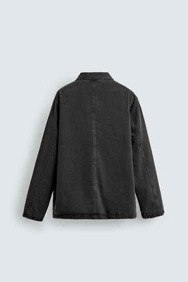 VESTE RELAXED FIT À POCHES - Charbon de Zara - Image 9
