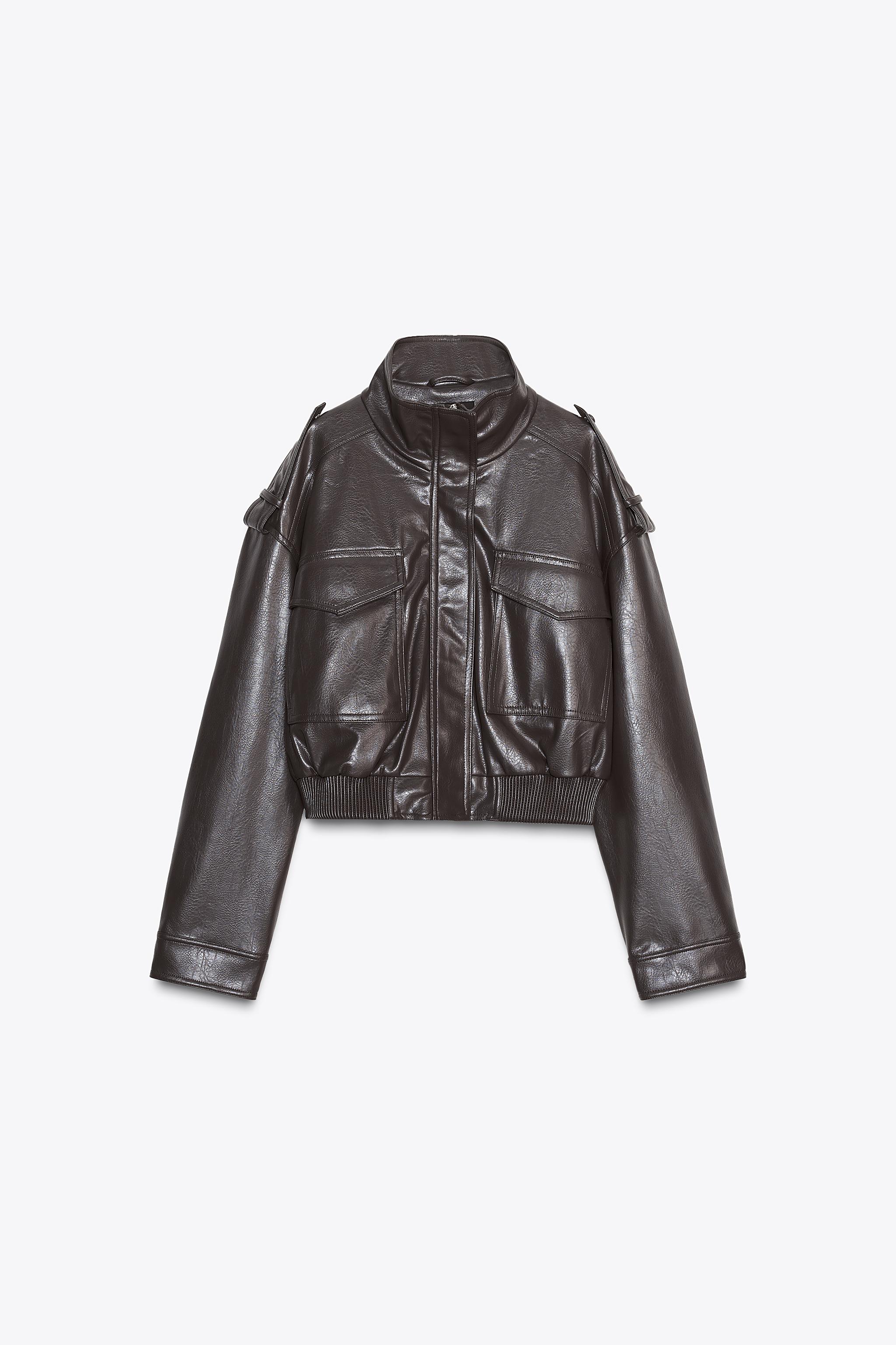 ジャケット・アウター eaphi big collar leather short jacket Eaphi big collar leather short jacket