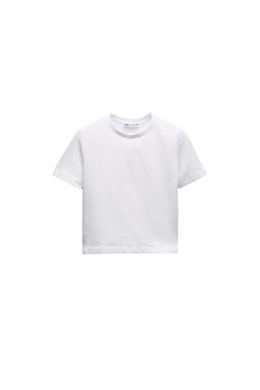 T-SHIRT COURT EXTENSIBLE - Blanc de Zara - Image 4