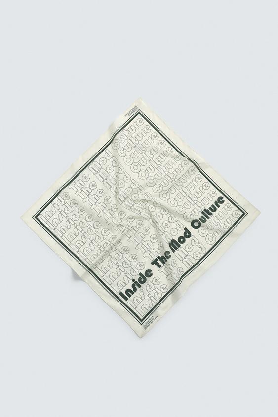 TEXT PRINT BANDANA from Zara - $25.90