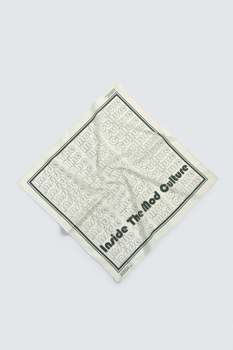 ZARA TEXT PRINT BANDANA