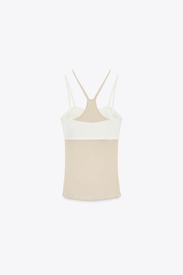LAYERED TOP - Ecru / Beige by Zara - Image 4