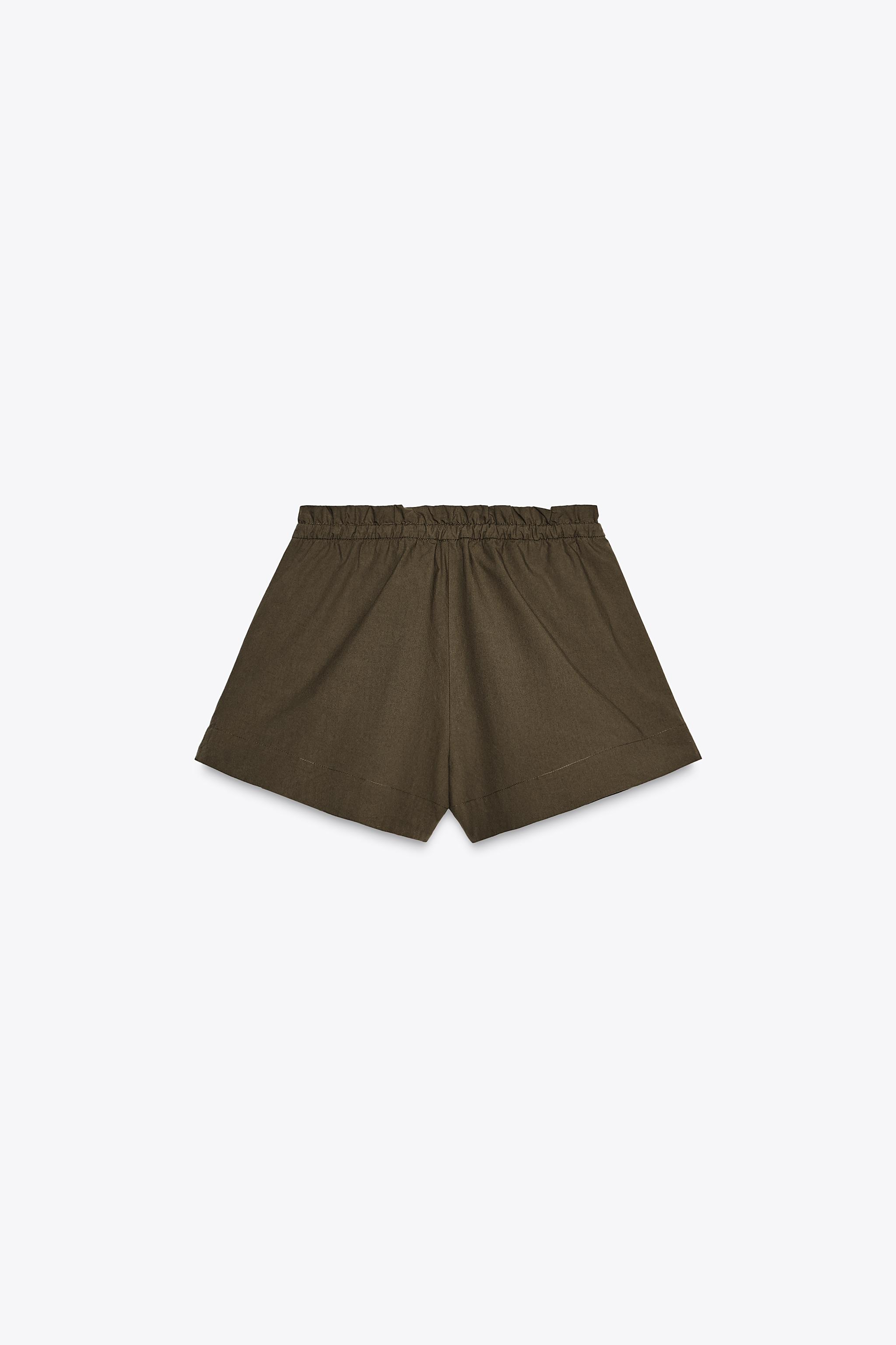 【美品】POSTELEGANT FINE COTTON TWILL SHORTS Womens Cotton Linen Shorts，2024 Summer Comfy Soft