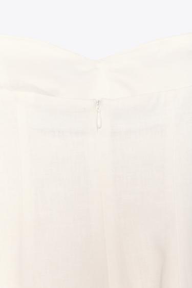 TOP EN LIN BUSTIER - Blanc cassé de Zara - Image 5