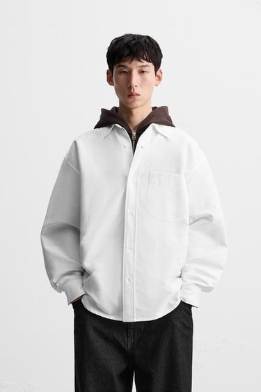 CHEMISE OVERSIZE OXFORD - Blanc de Zara - Image 1