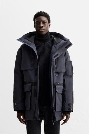 WATER-REPELLENT PARKA - Dark navy by Zara