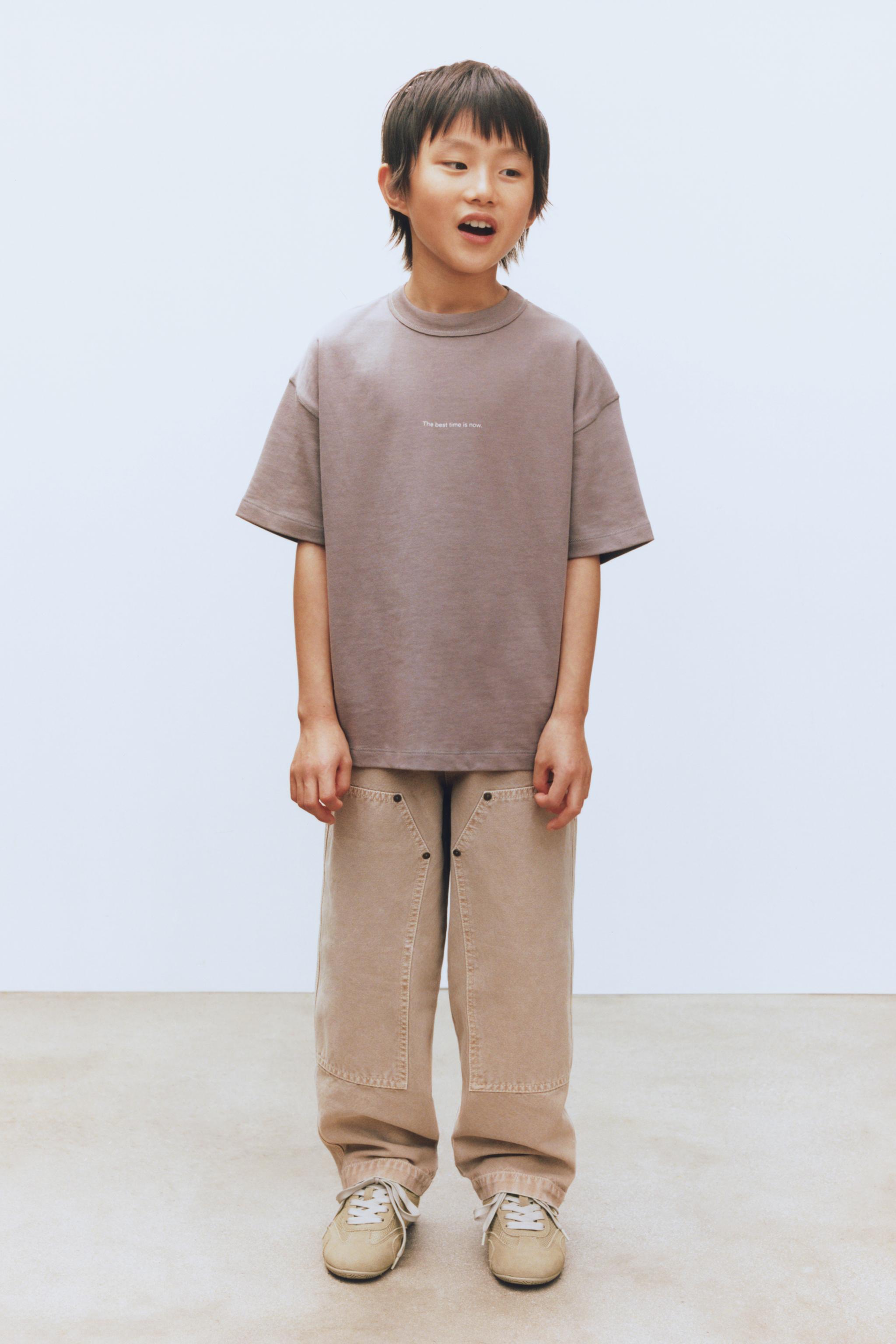 TEXT T-SHIRT - Oyster-white | ZARA United States