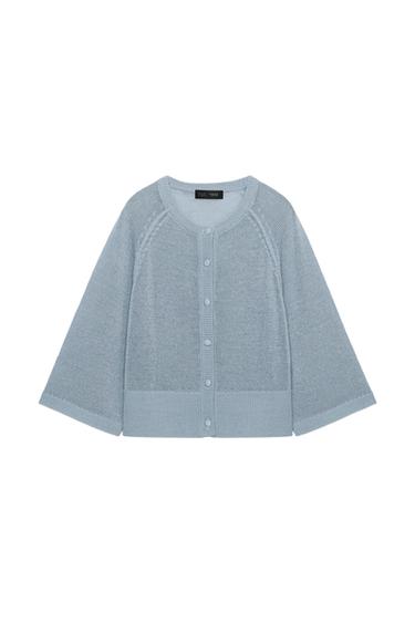 RUSTIC KNIT JACKET - Blue grey by Zara