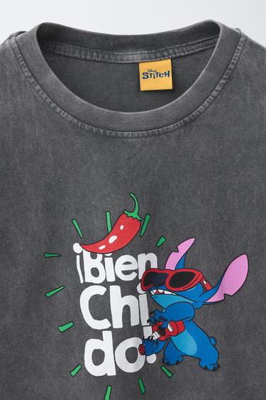 T-SHIRT DÉLAVÉ LILO & STITCH © DISNEY - Gris anthracite de Zara - Image 2