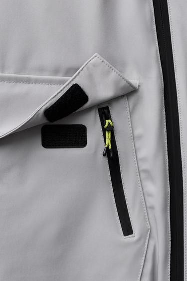 WATER-RESISTANT AND WINDPROOF KANGAROO JACKET RECCO® SYSTEM SKI COLLECTION - Light grey by Zara - Image 5