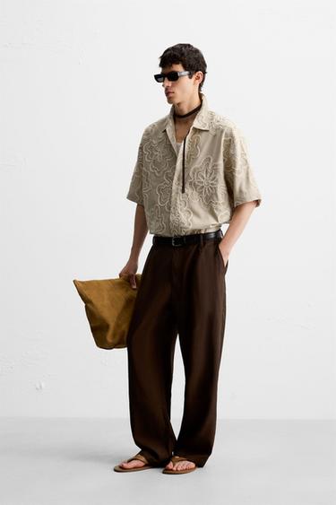 CHEMISE BRODERIES RELIEF - Sable de Zara - Image 3