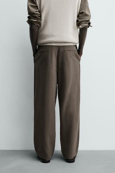 FLOWING TROUSERS WITH BELT - mid khaki by Zara - Image 2