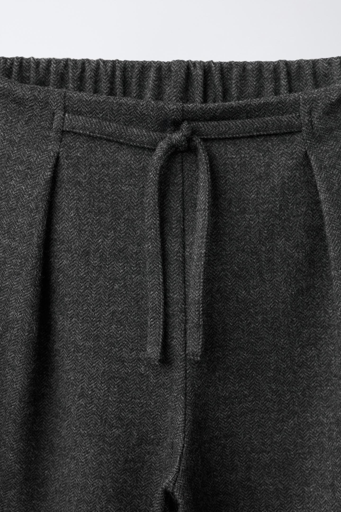 Детские брюки Zara Soft Touch Wide-Leg, цвет: Антрацитовый серый — фото 3