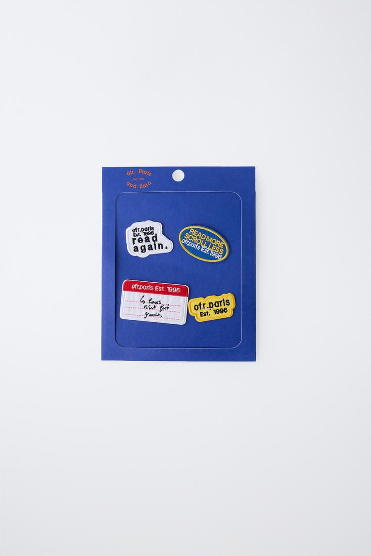 Pack cuatro parches 0fr paris x zara