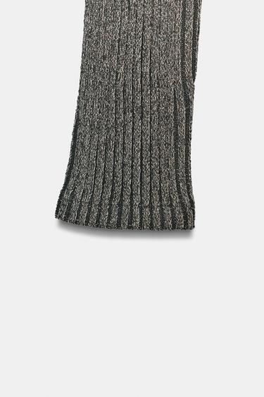 Zara METALLIC THREAD OPEN BACK TOP - Golden