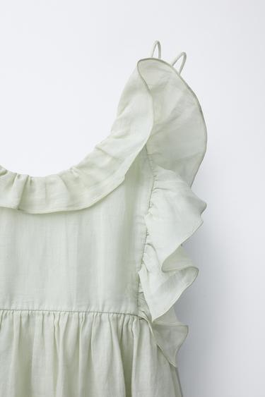 RAMIE DRESS WITH RUFFLES - Pastel green by Zara - Image 2