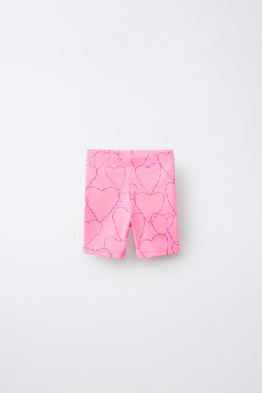 LEGGINGS CICLISTA A COSTE CUORI - Rosa gesso di Zara