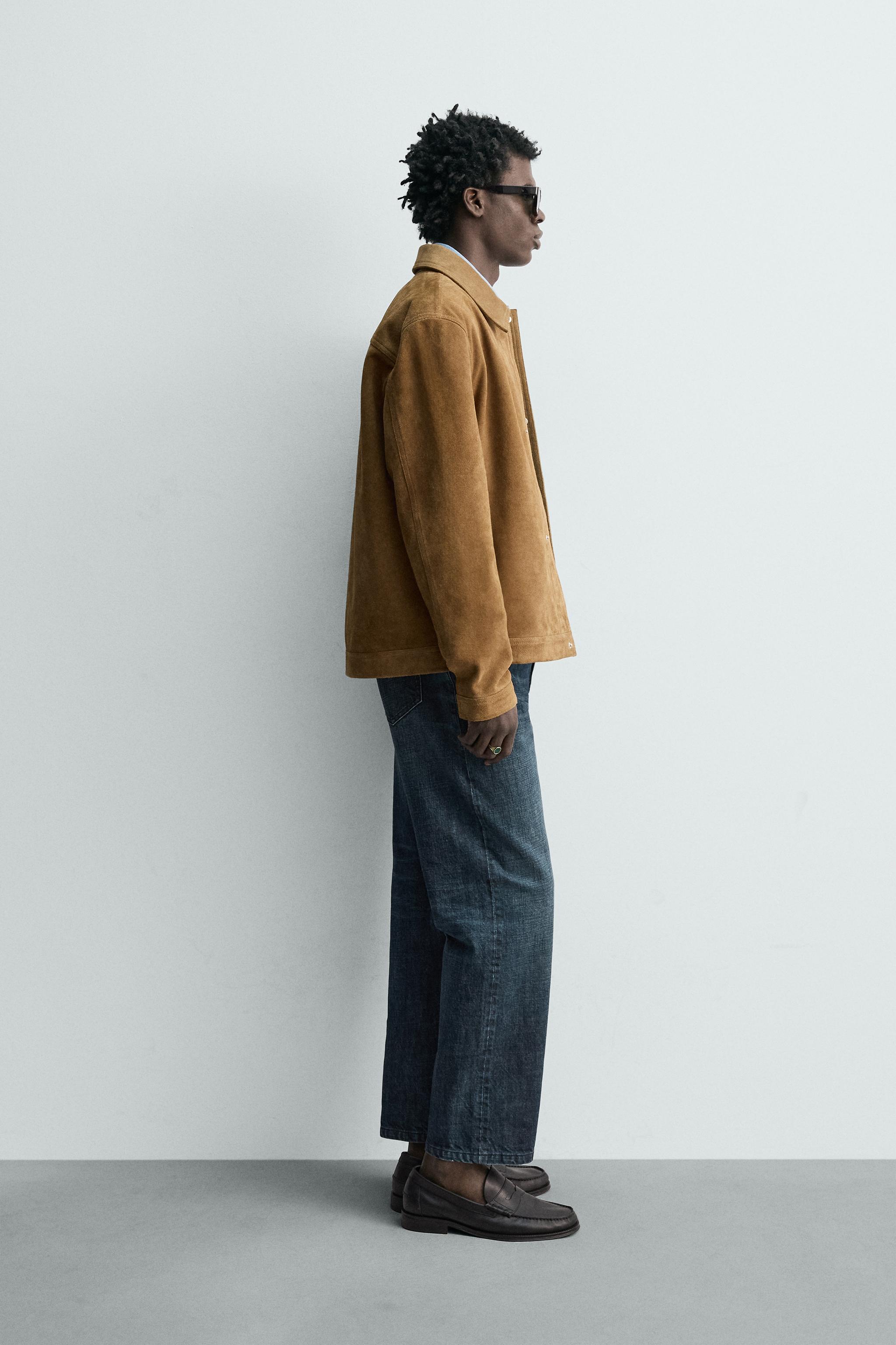 REGULAR FIT SUEDE LEATHER OVERSHIRT