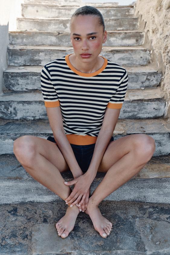 STRIPED KNIT TOP from Zara - $35.90