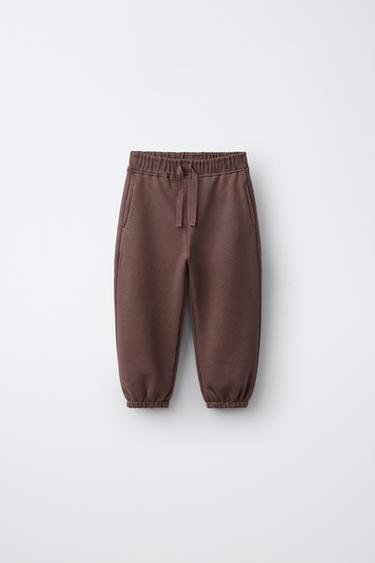 PLAIN JOGGERS - Dark brown by Zara