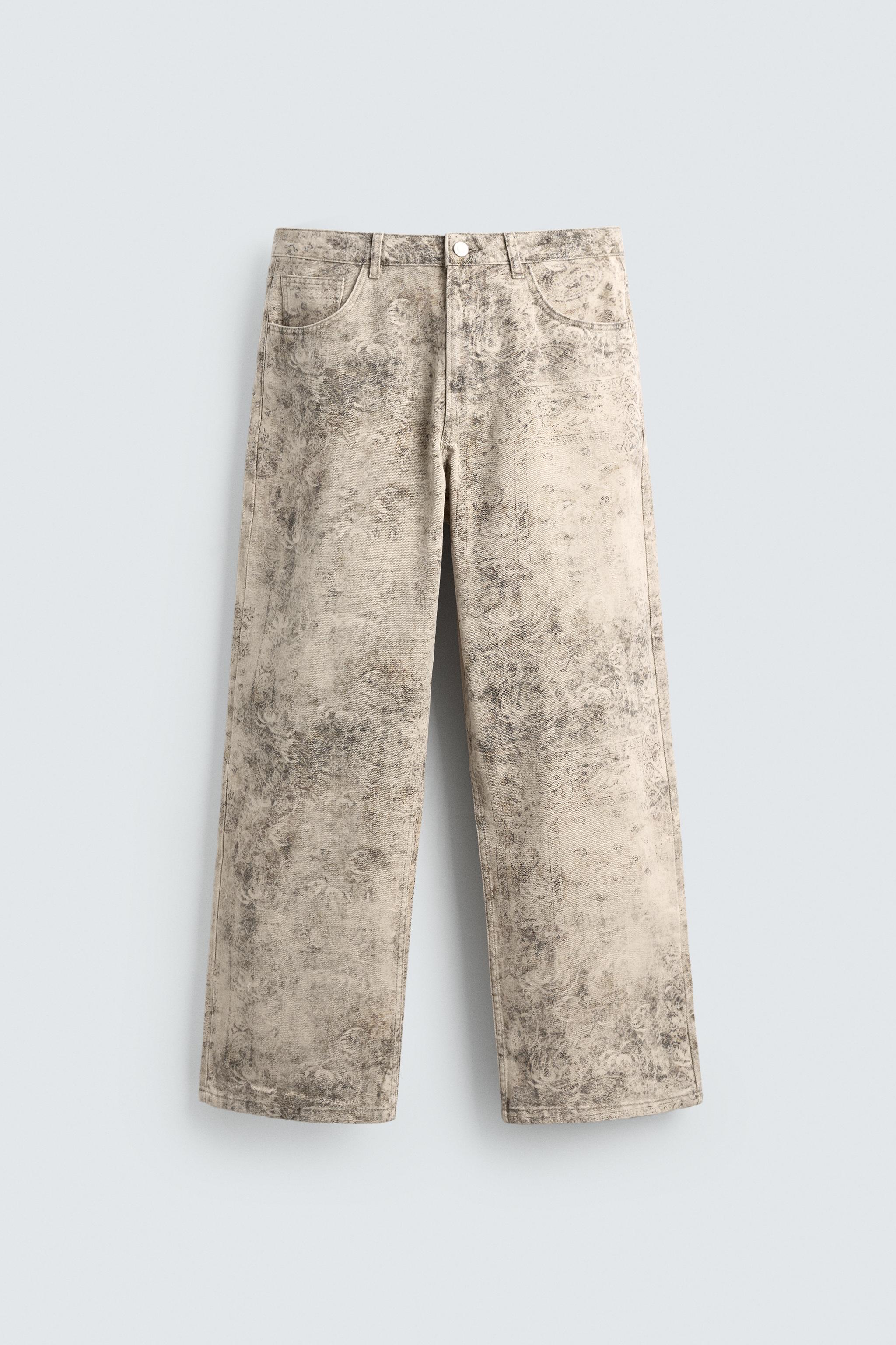 ABSTRACT PRINT BAGGY FIT PANTS
