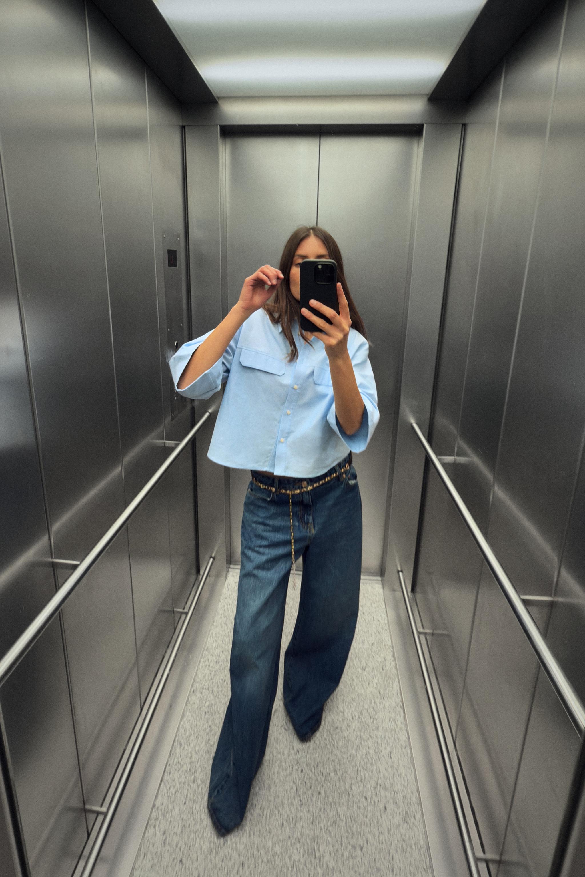 オックスフォードショートスリーブシャツ - ライトブルー | ZARA