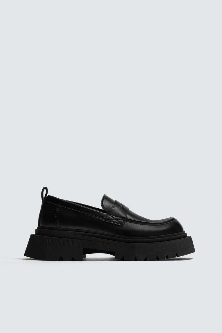 ZARA CHUNKY PENNY LOAFERS