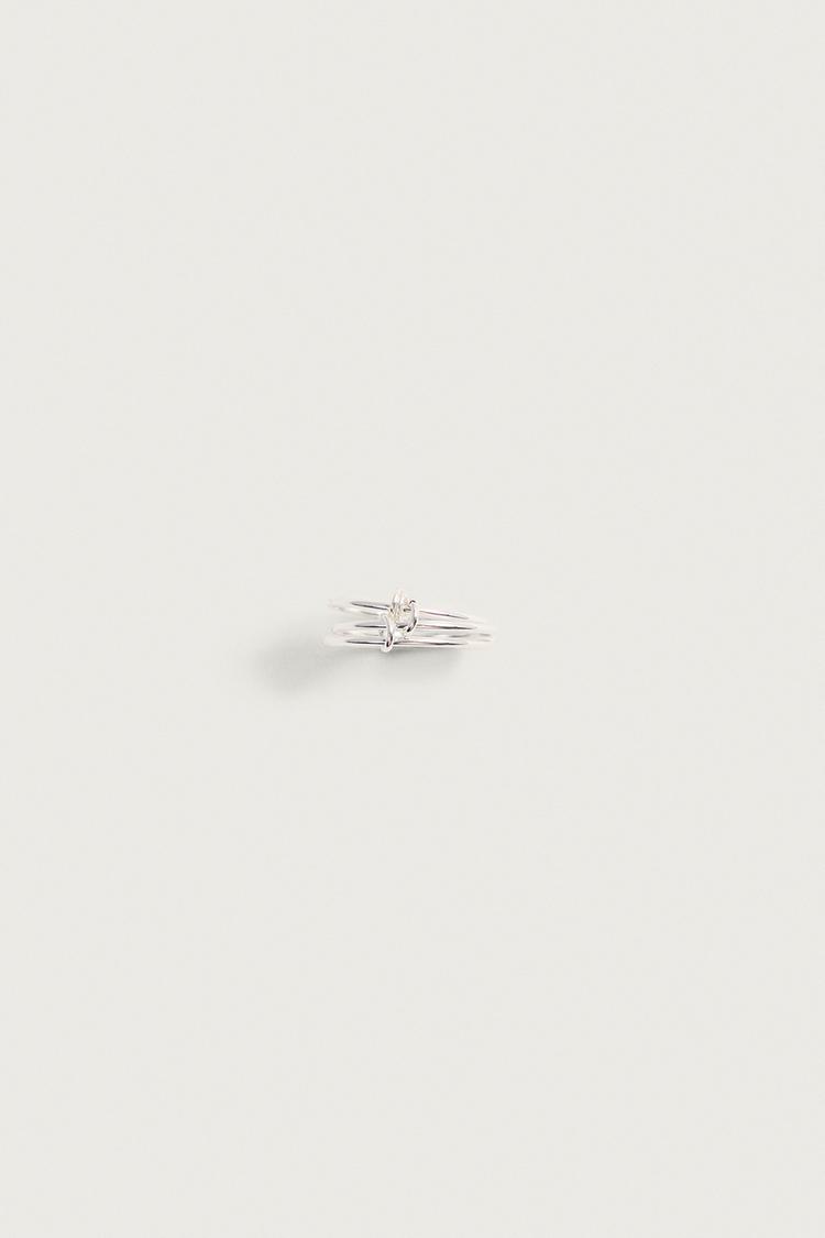 Anillo de metal con efecto multicapa 3