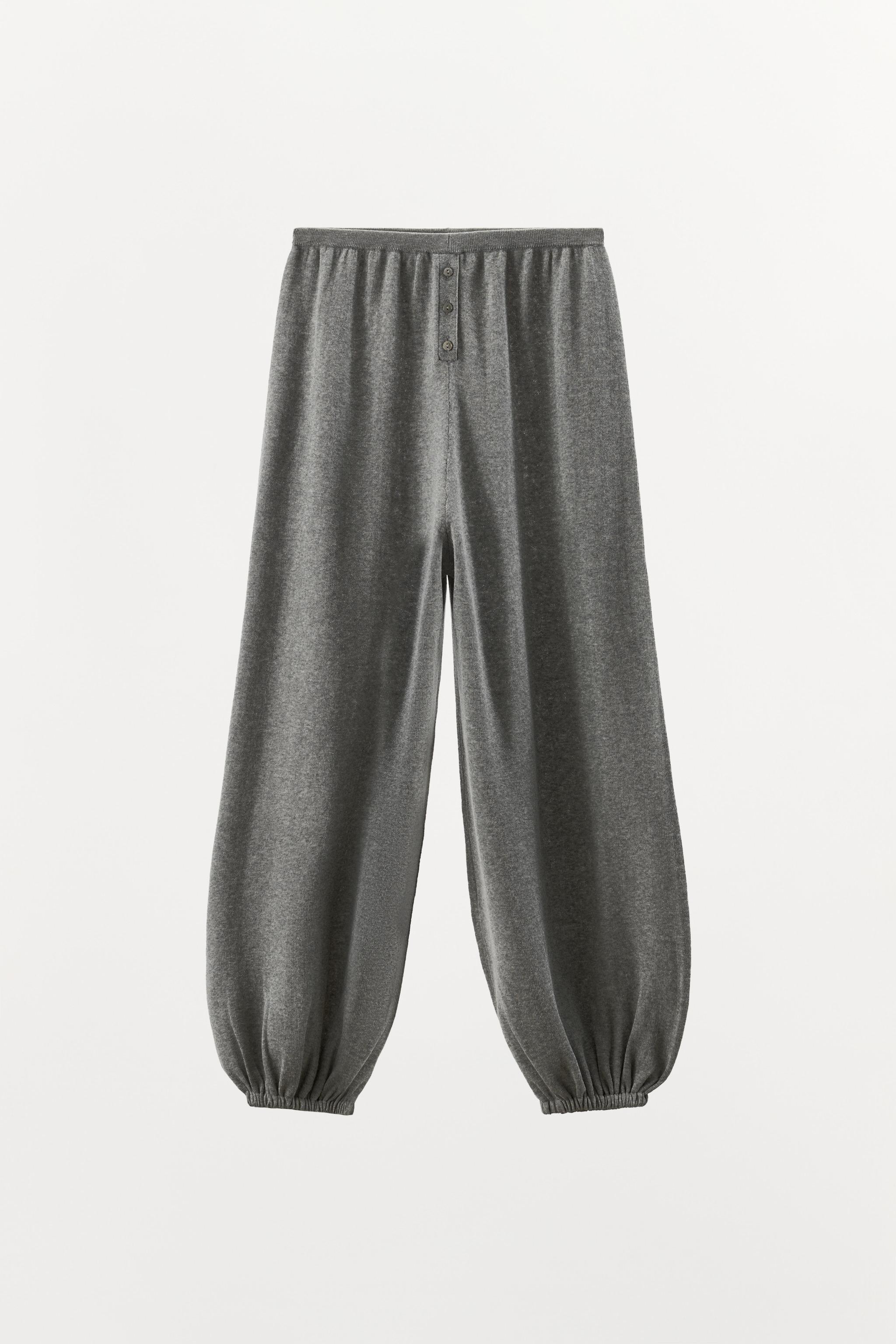 COTTON BLEND KNIT BLOOMER PANTS
