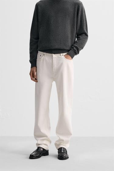 JEANS SLIM FIT - Branco-marfim da Zara