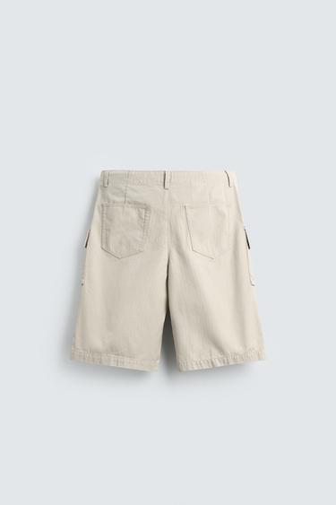 BERMUDA CARGO REGULAR FIT CHEVRONS - Sable de Zara - Image 7