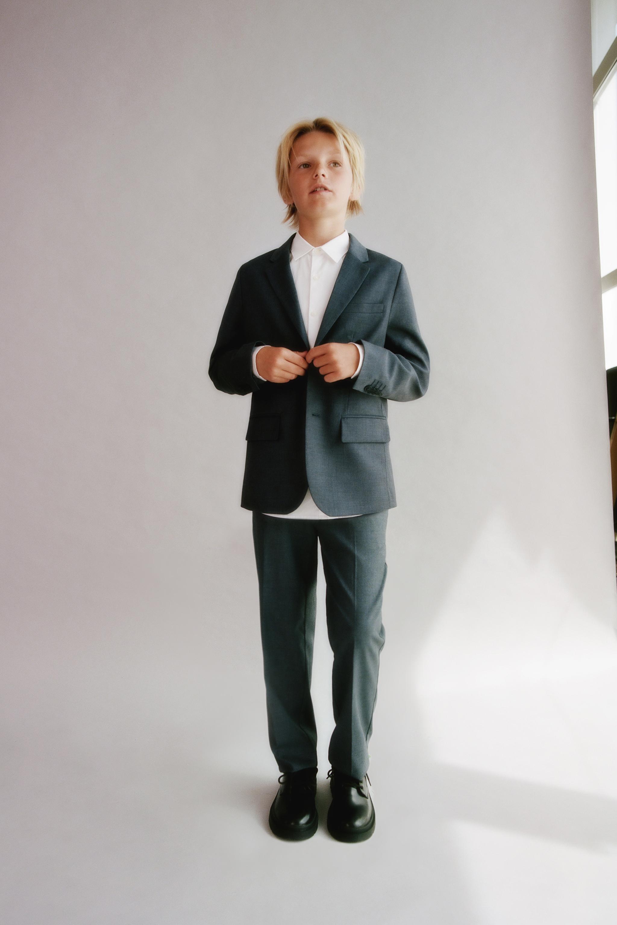 美品 ZARA キッズ スーツ 子供 シャツ スリムフィットシャツ